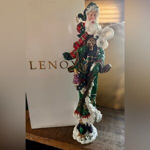 Lenox 2001 Shamrock Santa 13" Pencil Santa Collection